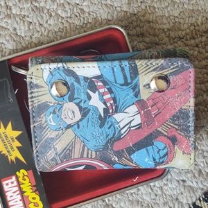 Marvel Captain America Chain Leather‎ Wallet